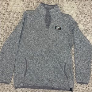 Heather grey LL Bean sweater fleece pullover